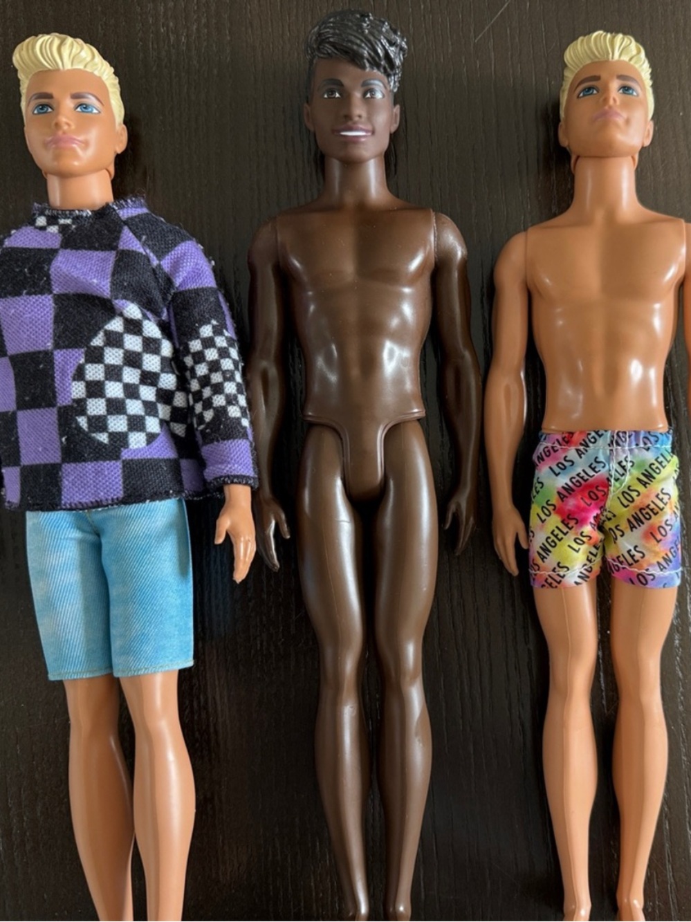 Bundle of Barbie Ken Dolls with Colorful Outfits